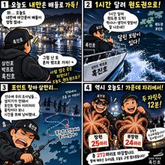 삼천포문어 야간조황｜내만 벗어나 1시간 원도권 승부! 272마리 마감｜삼천포 박프로