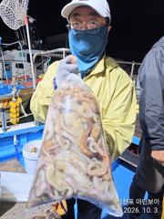 삼천포 마린보이 10. 2. 금요일 야간문어 싸이즈 마릿수 초대박 조황으로 입항했습니다.